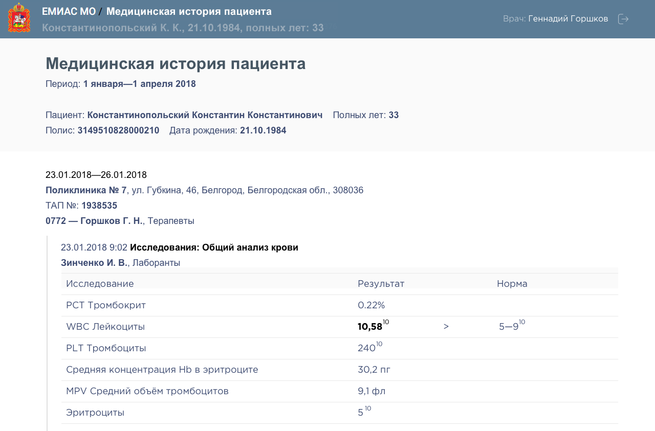 Персонифицированный учёт назначений